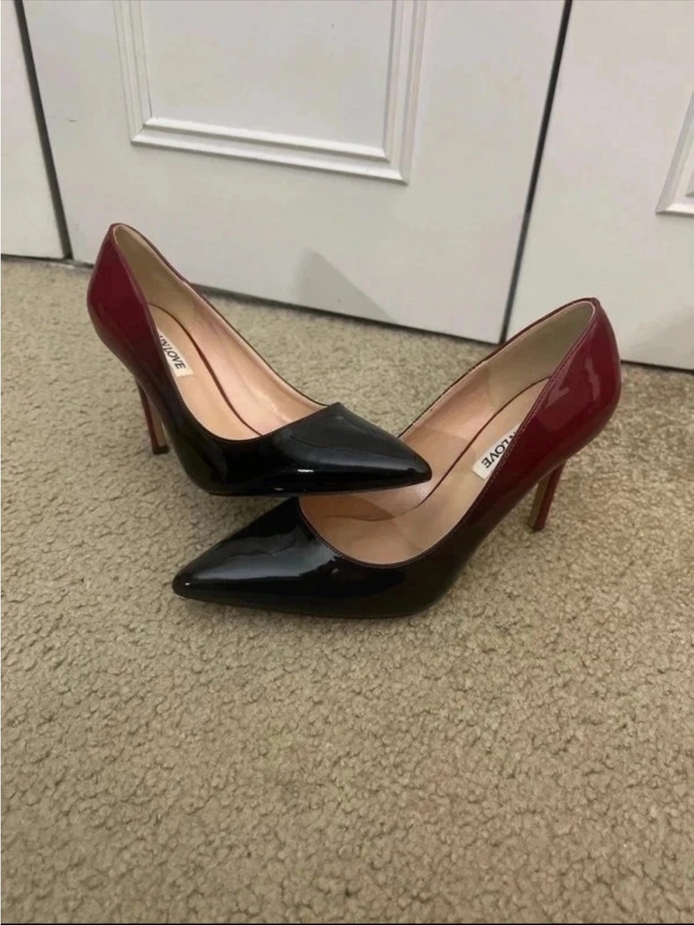 Joy In Love Red Black Ombré Patent
Stiletto Heels - Size 8